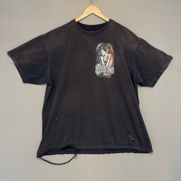 Dyse One Men’s Thrashed Short Sleeve Grunge Style T-Shirt Size 3XL Skeleton - Picture 2 of 15